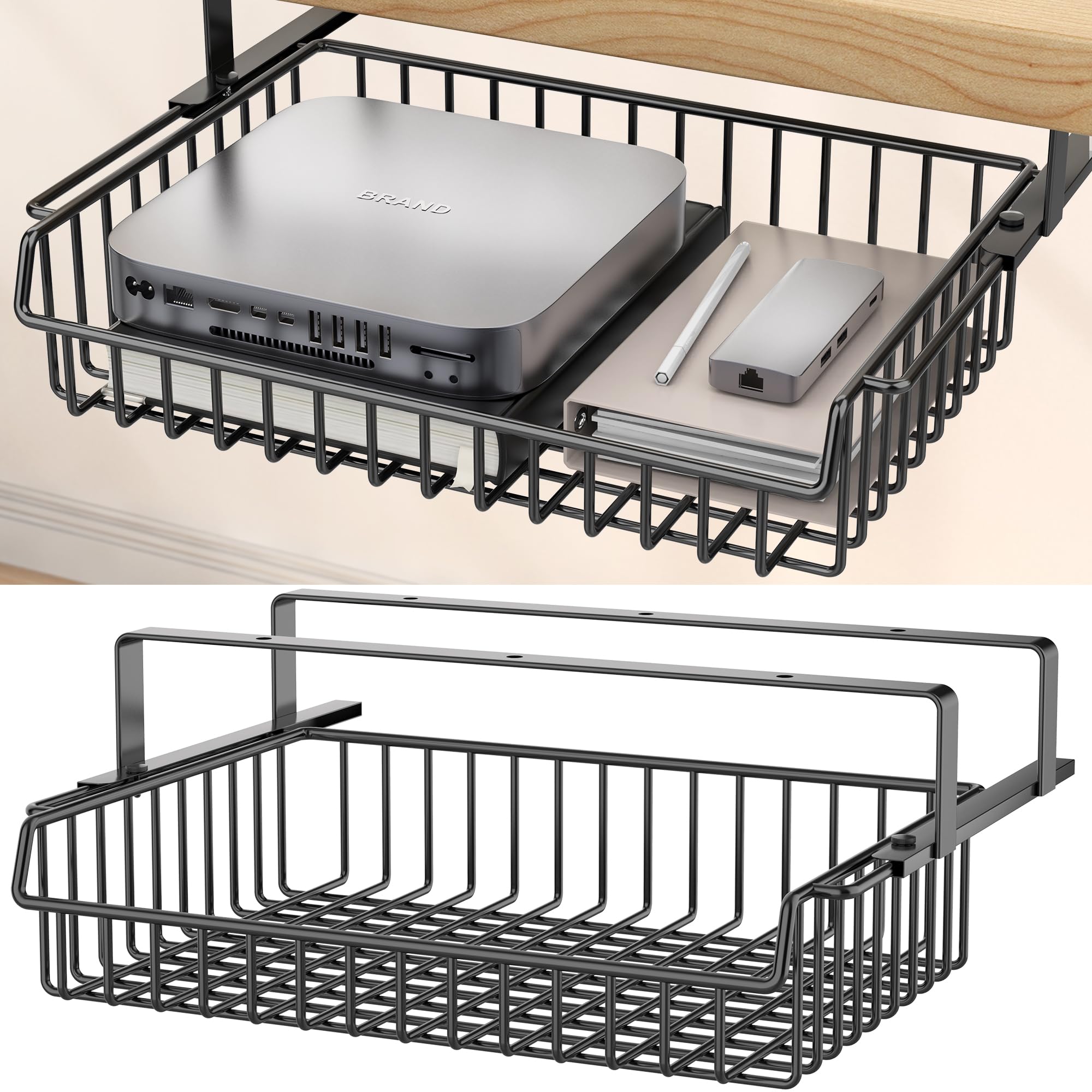 Climberty® Under Desk Organizer Metal Wire Pull Out Drawer No Drill Under Desk Organizer Basket Office Desk Stationeries Organizer Easy Drawer Cable Organizer Basket Climberty® Under Desk Organizer Metal Wire Pull Out Drawer No Drill Under Desk Organizer Basket Office Desk Stationeries Organizer Easy Drawer Cable Organizer Basket